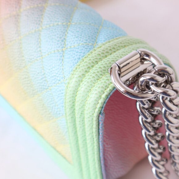 CHANEL Caviar Rainbow Boy Flap Bag Quilted 20 - Picture 8 of 16